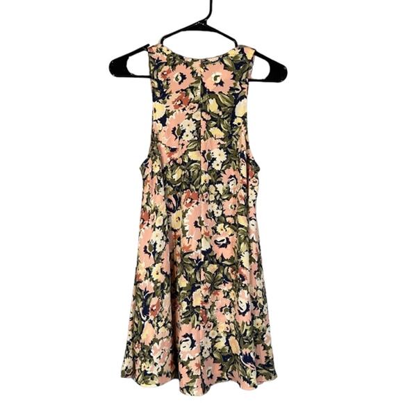 Olivaceous Pink Multicolor Floral Tropical Sleeveless Summer Dress Women Sz M - Picture 2 of 8